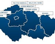 Mapa otevřených areálů v Česku o mikulášském víkendu (2014). 