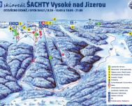 Mapa střediska Vysoké Šachty