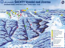 Mapa střediska Vysoké Šachty