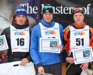 Vítězové SKImagazín skiatlonu 2014: Petr Knop, Daniel Máka a Jakub Sikora