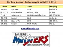 Ski Serie Masters 2014-2015 - kalendar